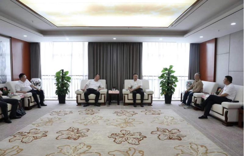 周鴻與湖南輕鹽集團(tuán)黨委副書記、副董事長、總經(jīng)理李志勇舉行會談
